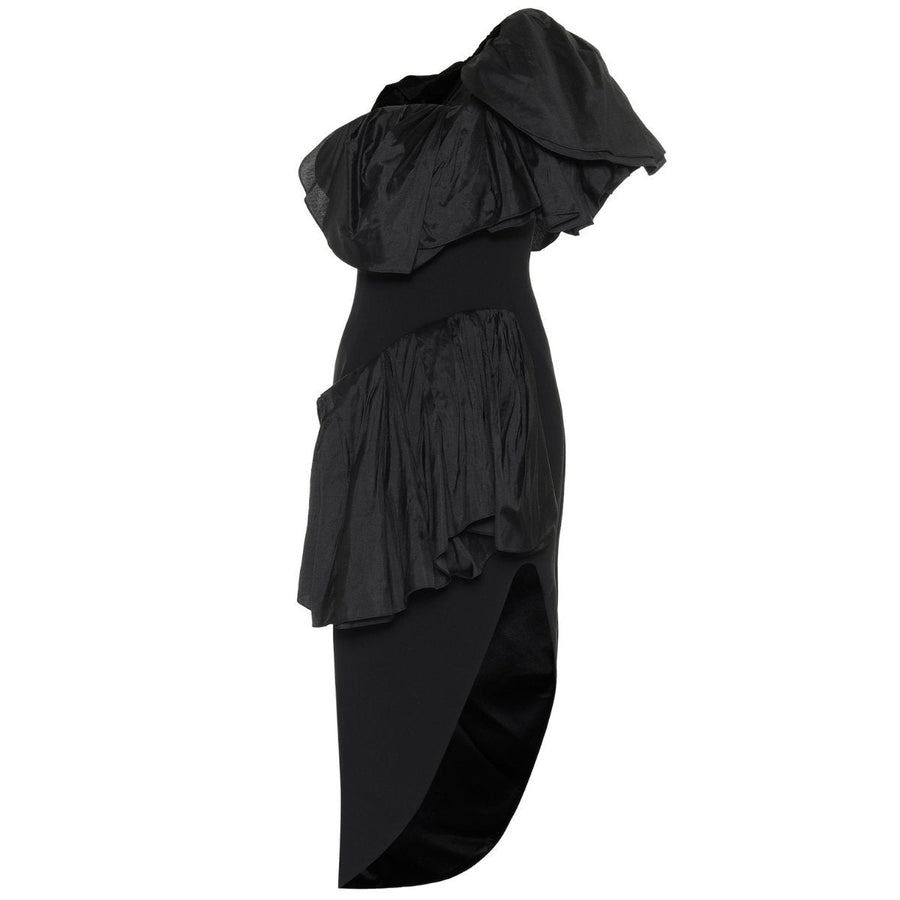 Maticevski-Attentive Ruffle Crepe Midi Dress - Runway Catalog