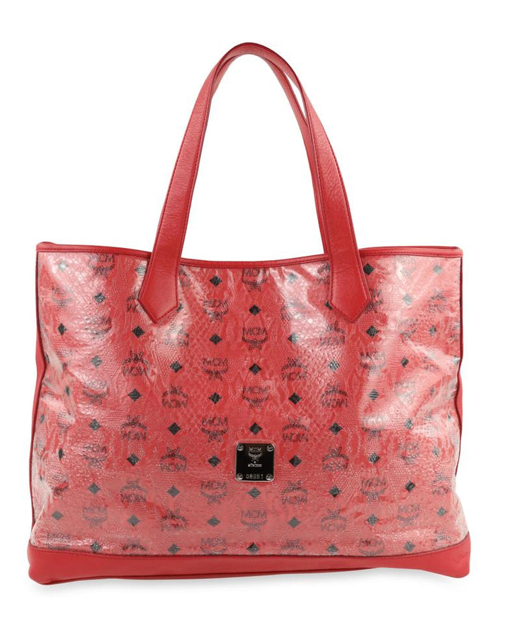 MCM By Phenomenon Red Leather Tote