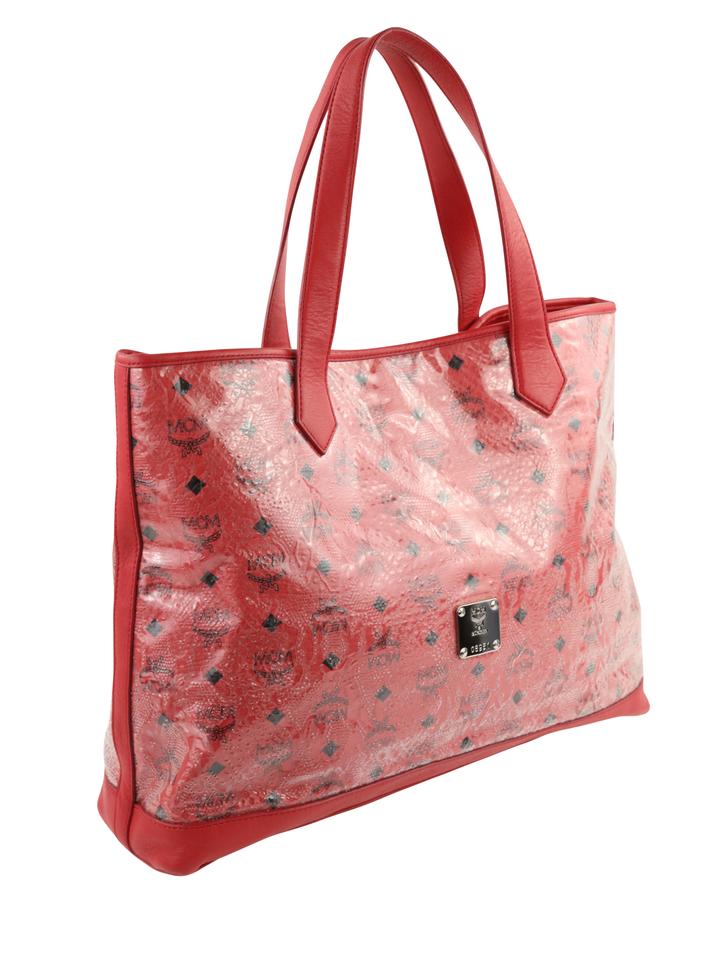 MCM By Phenomenon Red Leather Tote