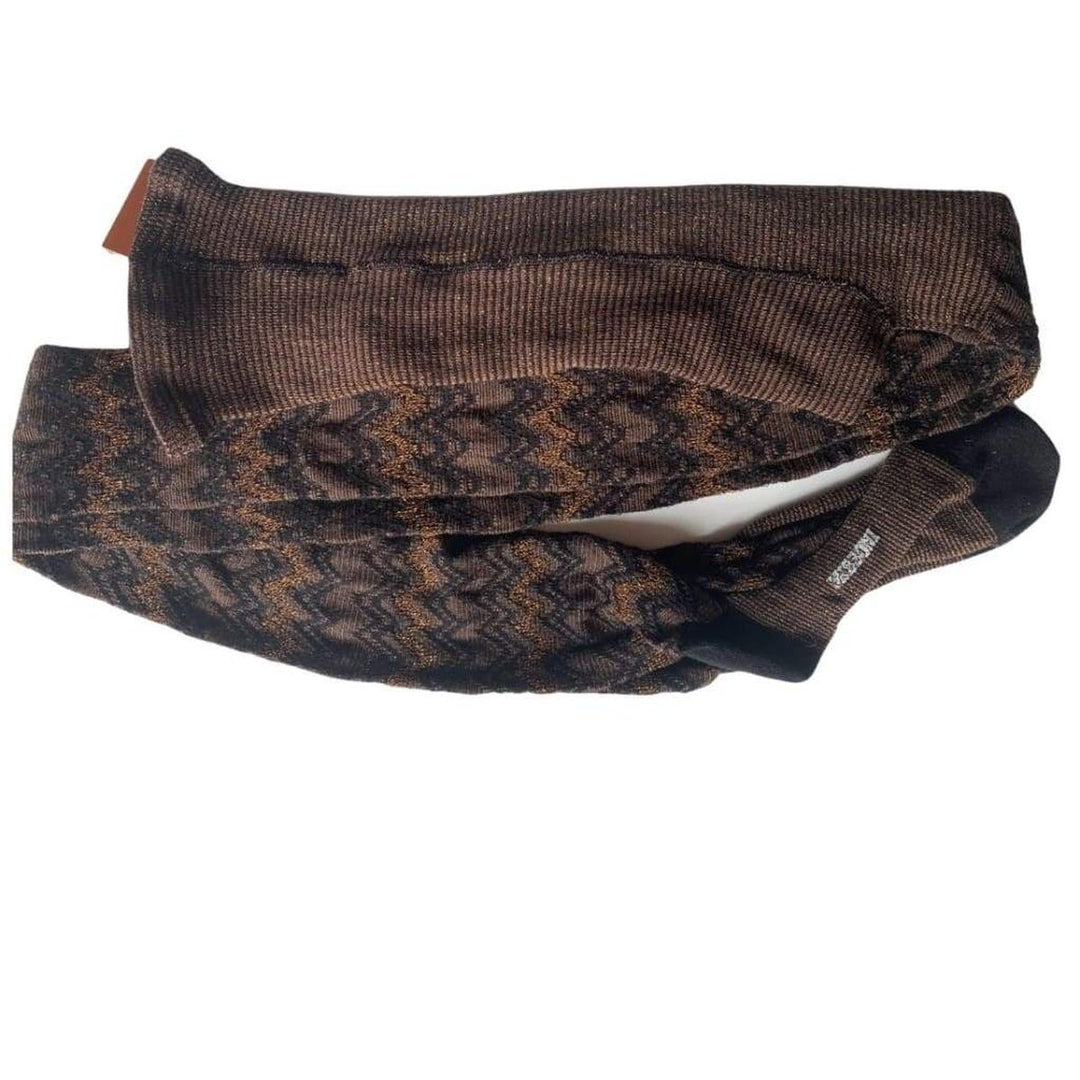 Metallic Shimmer Zigzag Tights