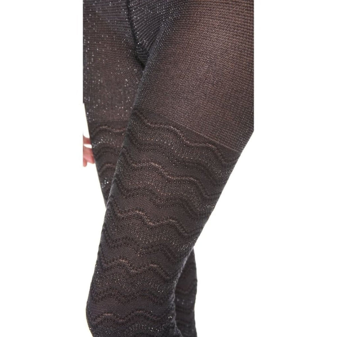 Metallic Shimmer Zigzag Tights