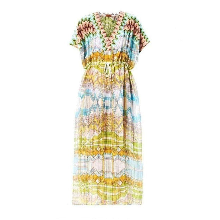 Missoni-Missoni Knitwear Stampa Geometric Print Kaftan - Runway Catalog