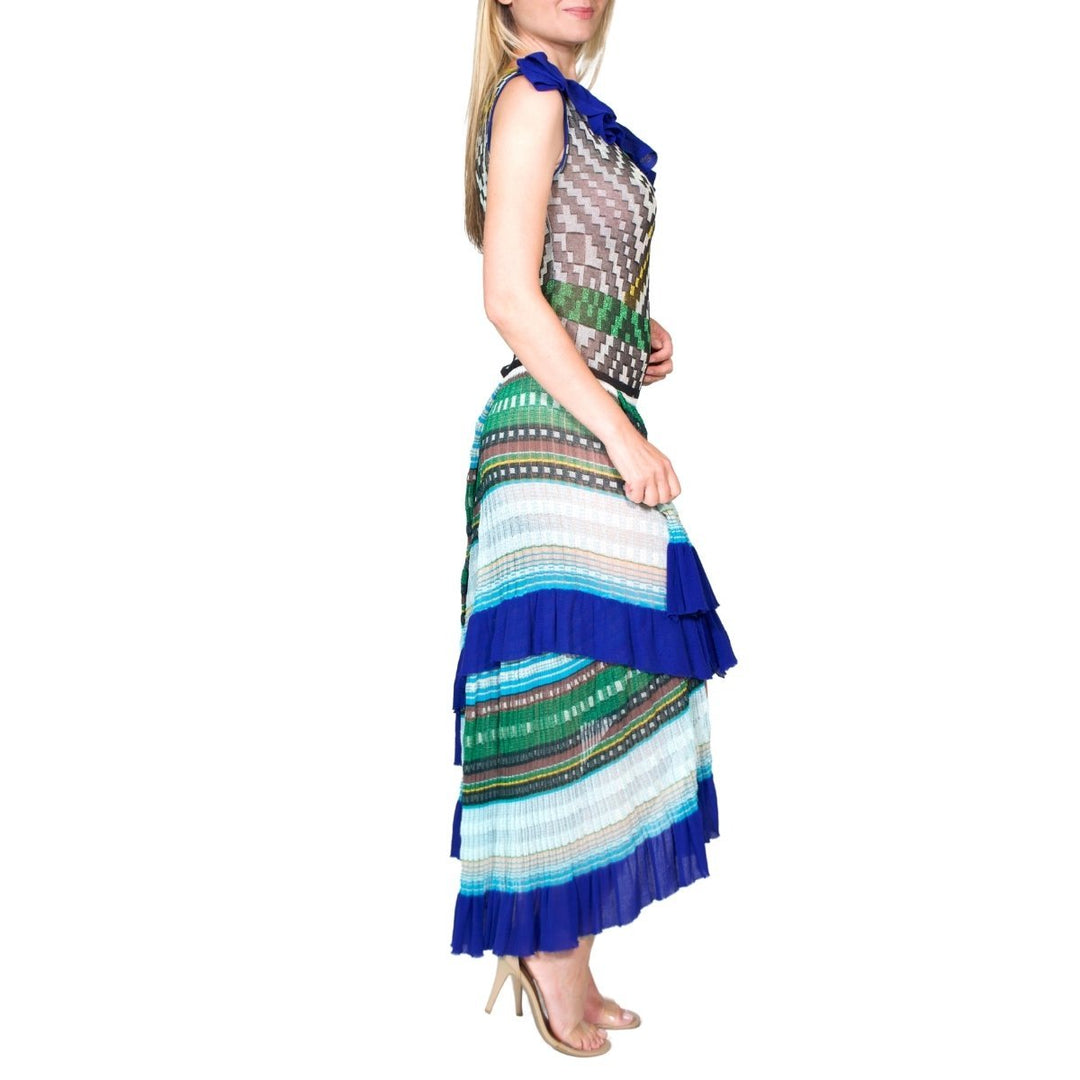 Roude Ruffled Crochet Knit Dress