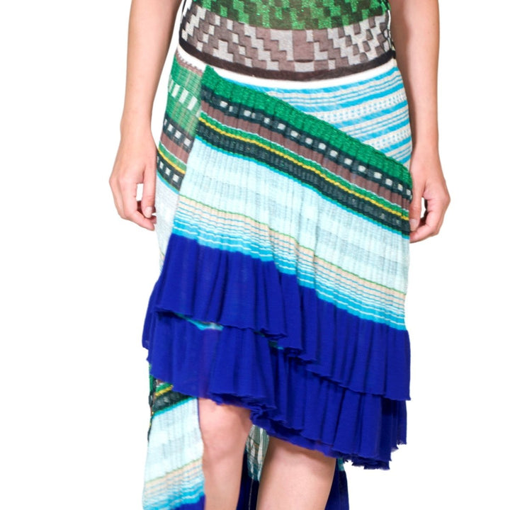 Roude Ruffled Crochet Knit Dress