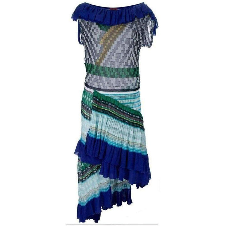 Missoni-Roude Ruffled Crochet Knit Dress - Runway Catalog