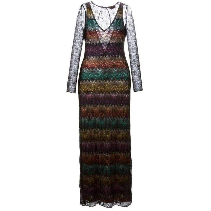 Missoni-Zig Zag Crochet Sheer Dress - Runway Catalog
