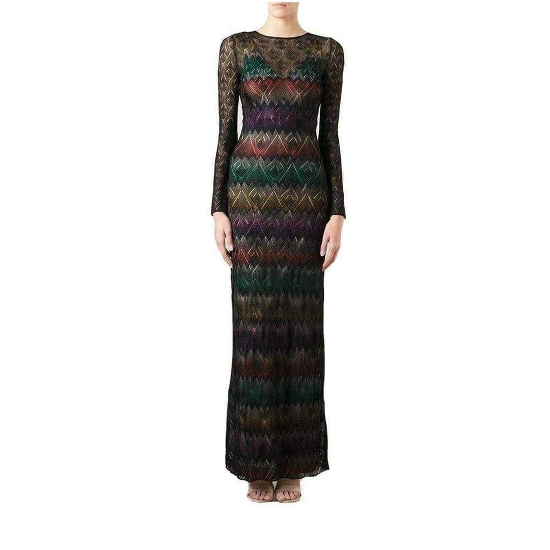 Zig Zag Crochet Sheer Dress