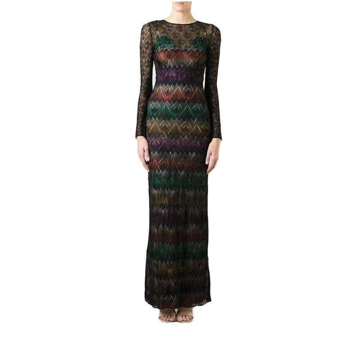Zig Zag Crochet Sheer Dress