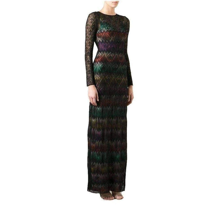 Zig Zag Crochet Sheer Dress
