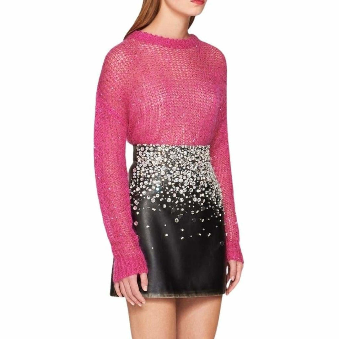 Oversized Sequin-Embellished Mohair Jumper