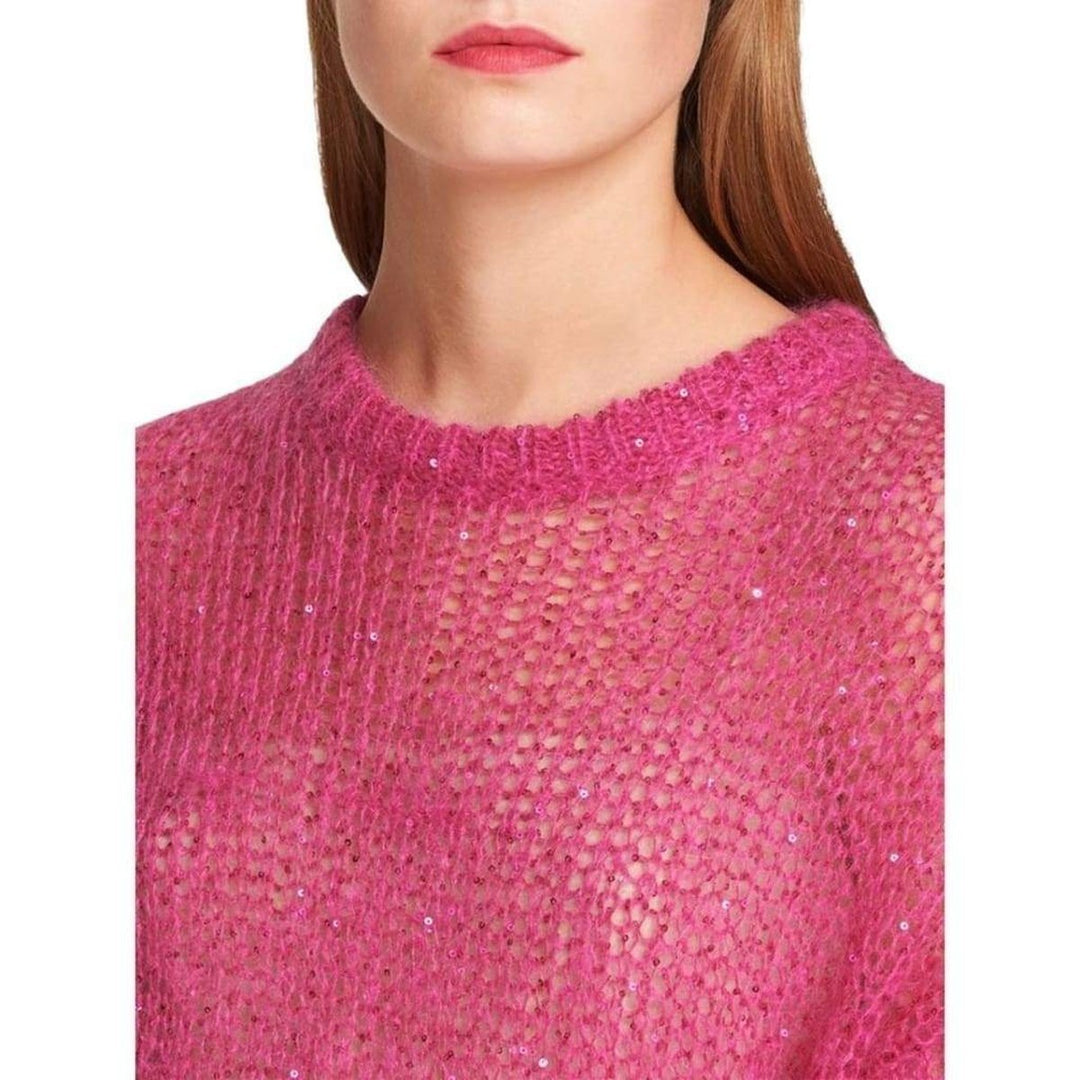 Oversized Sequin-Embellished Mohair Jumper