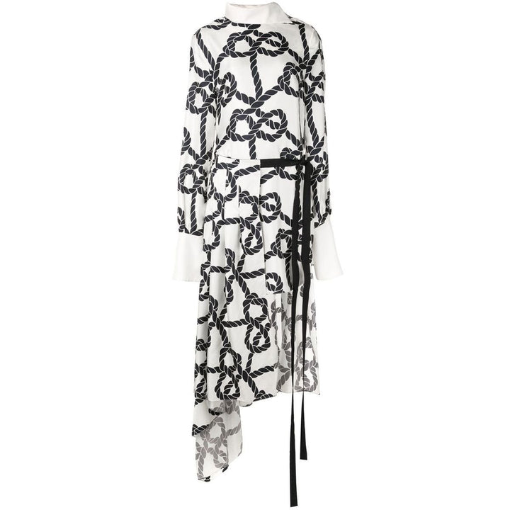 Monse-Rope Print Pleated Skirt-Shirt Dress - Runway Catalog