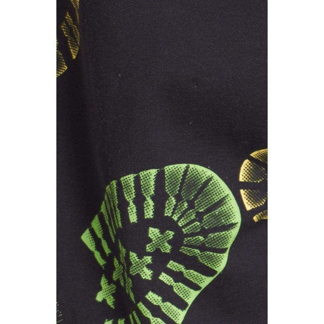 Black Off-shoulder Shoe Print Wrap Dress