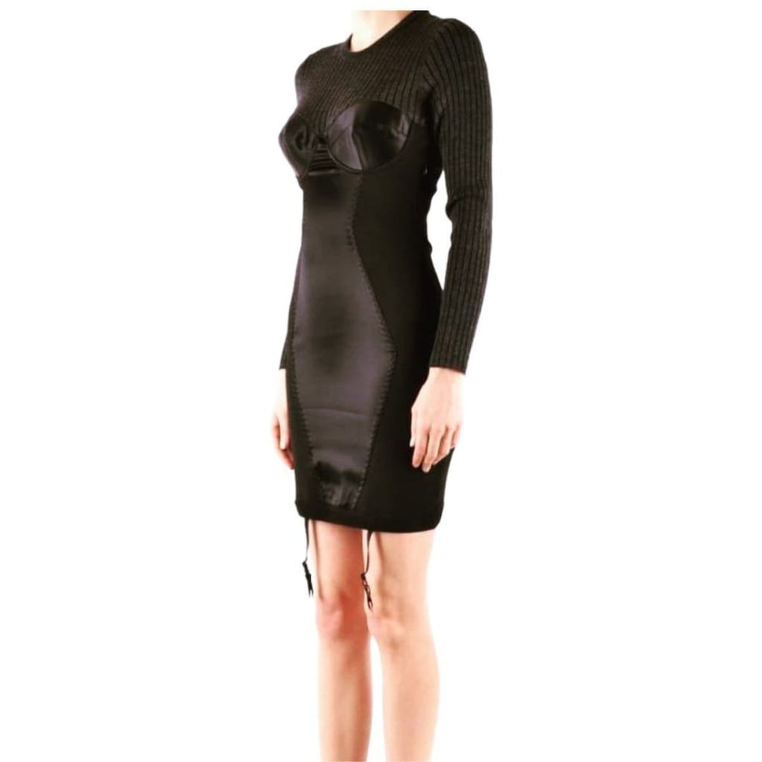 Couture Bustier Knitted and Satin Dress