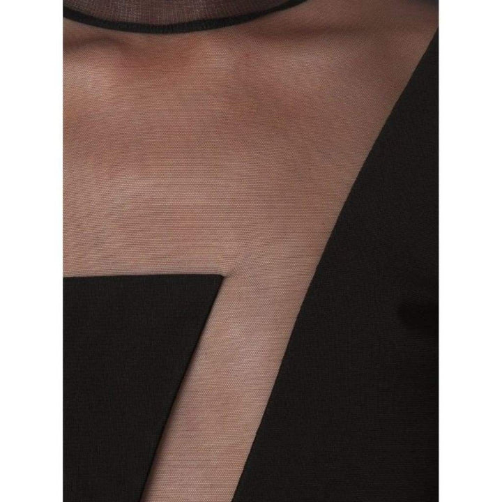 Black Sheer Panel Bodysuit