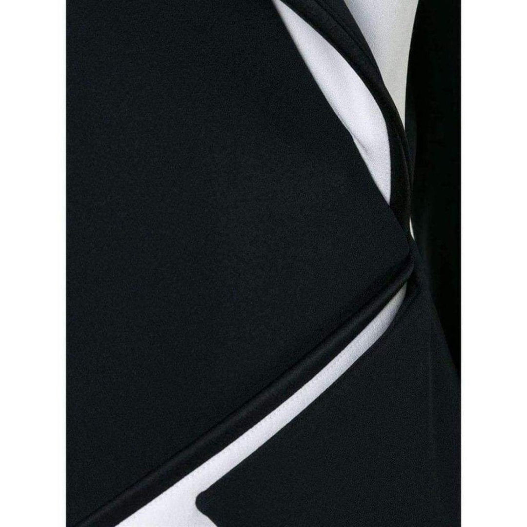 Bonded Monocrome Crepe Long Sleeve Mini Dress