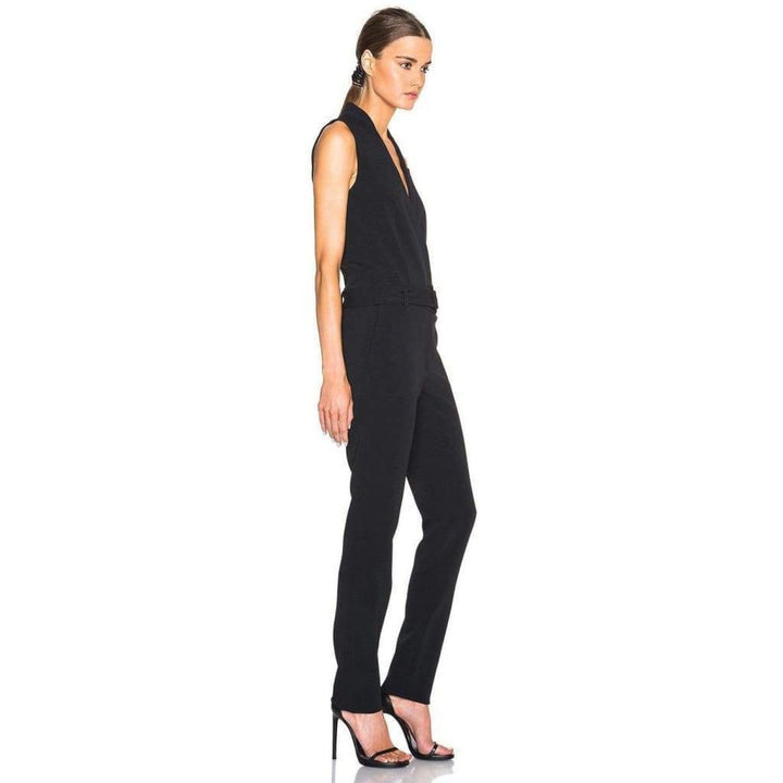 Sleeveless Stretch Crepe Jumpsuit