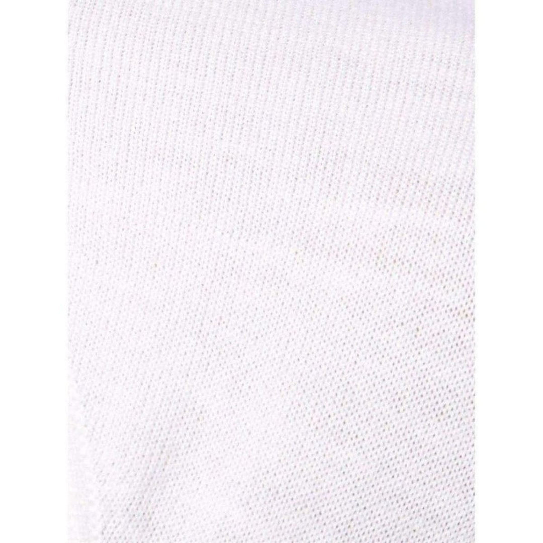 White Extra Fine Wool Cutout Detail Sweater