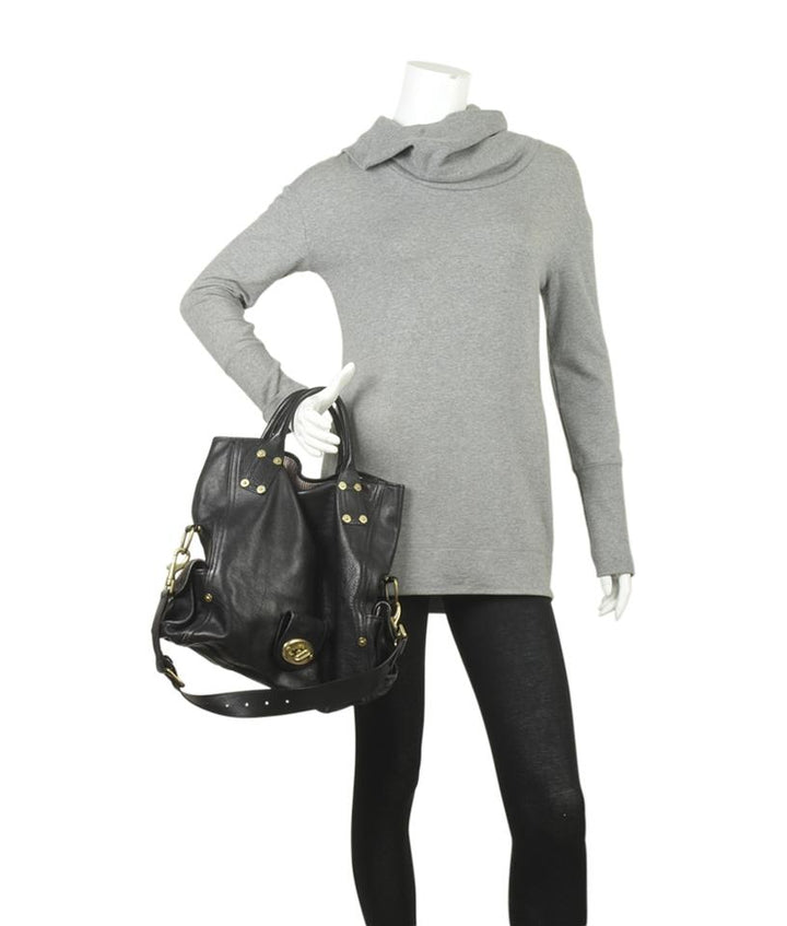 Mulberry 2-way Black Leather Tote