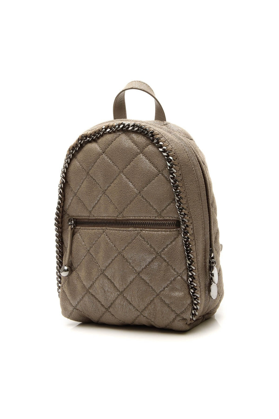 Falabella Quilted Mini Backpack - Metallic Camel