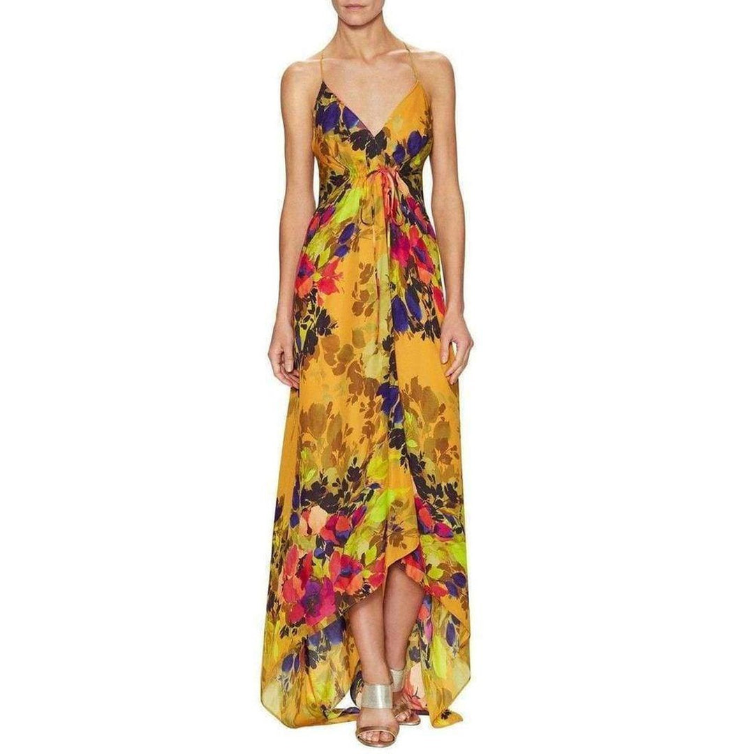Nicole Miller-Nicole Miller Angelina Botanic Silk Maxi Dress - Runway Catalog