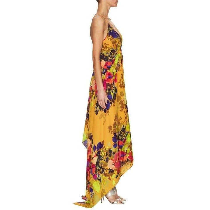 Angelina Botanic Silk Maxi Dress