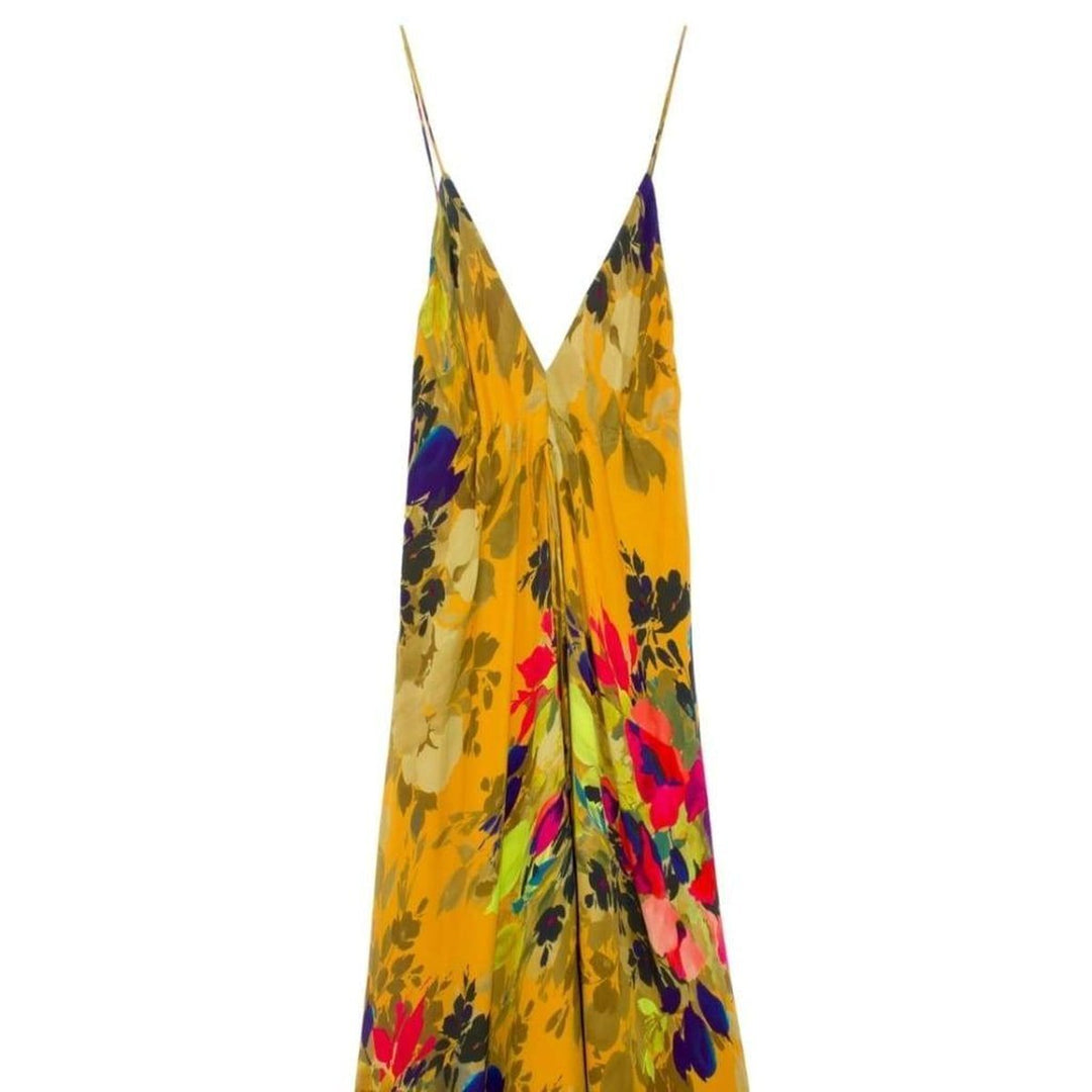 Angelina Botanic Silk Maxi Dress