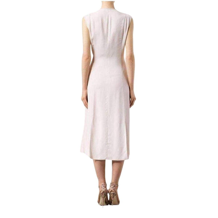 Belted Wrap Pink Silk Blend Dress