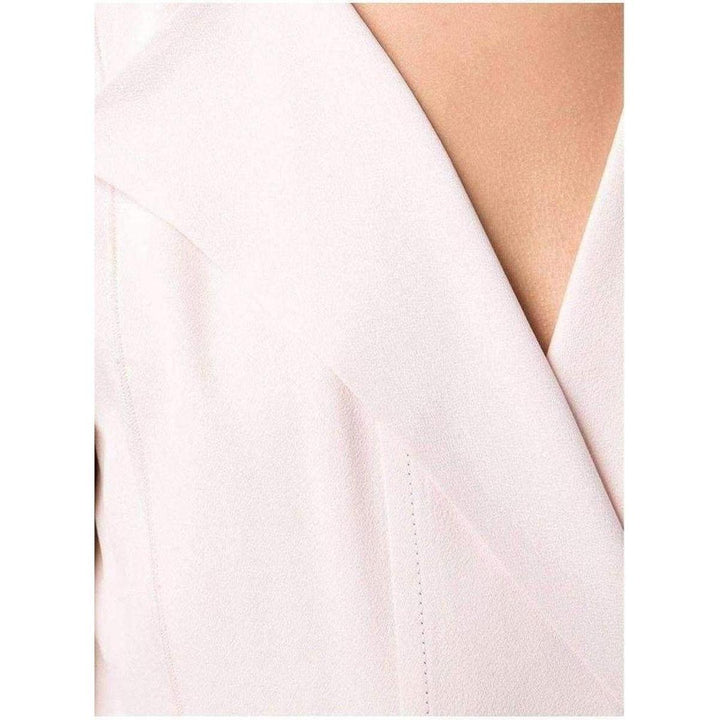 Belted Wrap Pink Silk Blend Dress