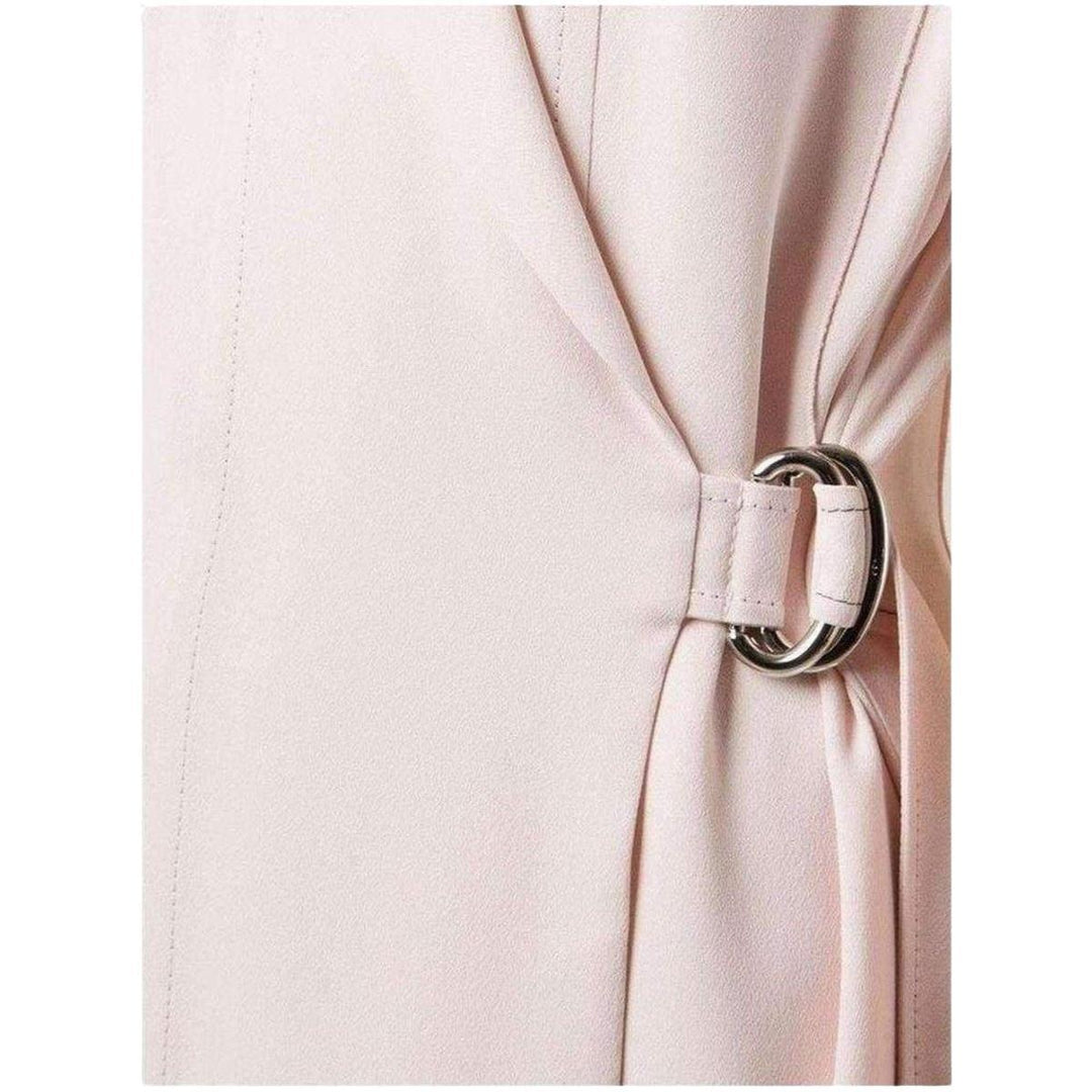Belted Wrap Pink Silk Blend Dress