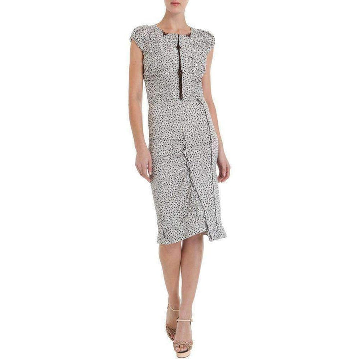 Linen Cap Sleeve Scoop Neckline Sheath Dress
