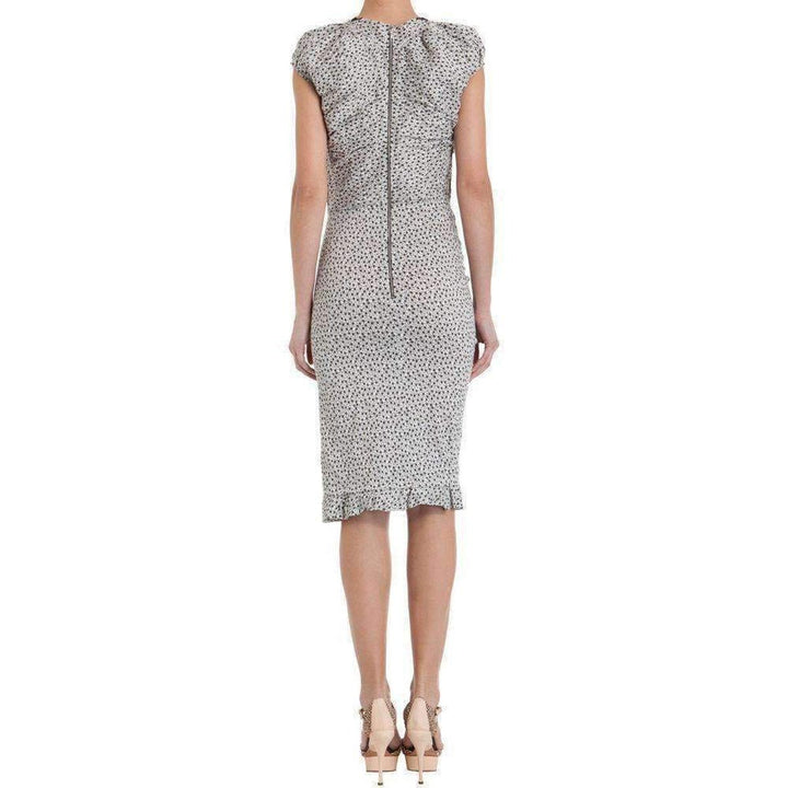 Linen Cap Sleeve Scoop Neckline Sheath Dress