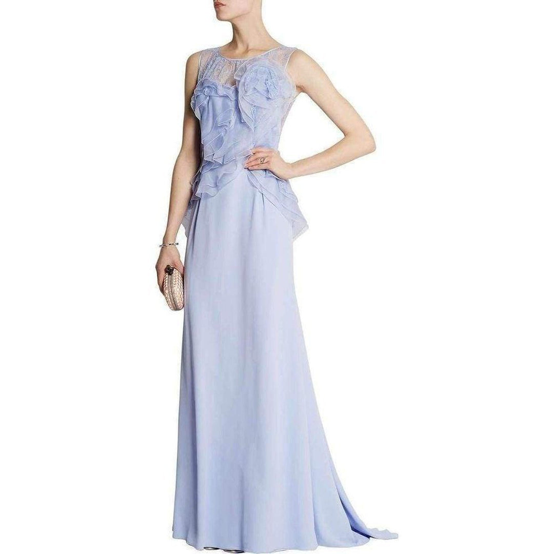 Ruffle Silk Crêpe Gown