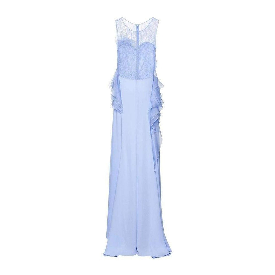 Ruffle Silk Crêpe Gown