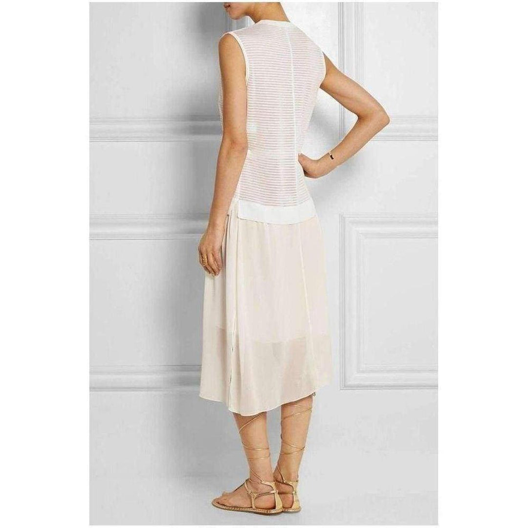 White Wool & Silk Dress