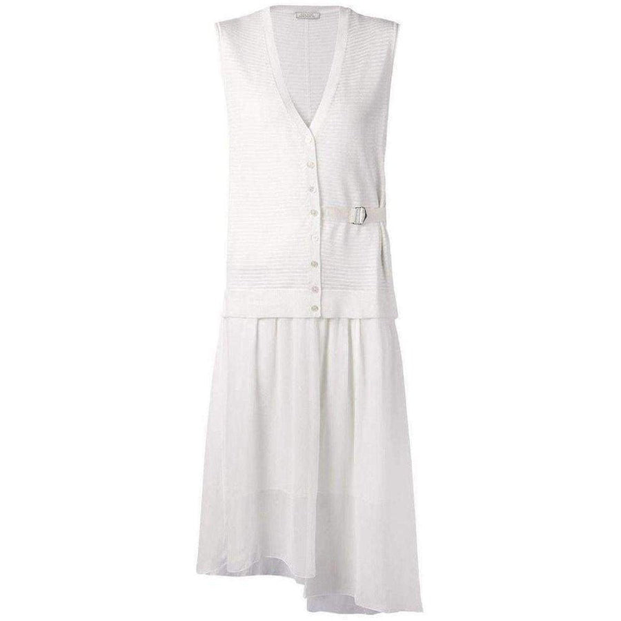 Nina Ricci-White Wool & Silk Dress - Runway Catalog