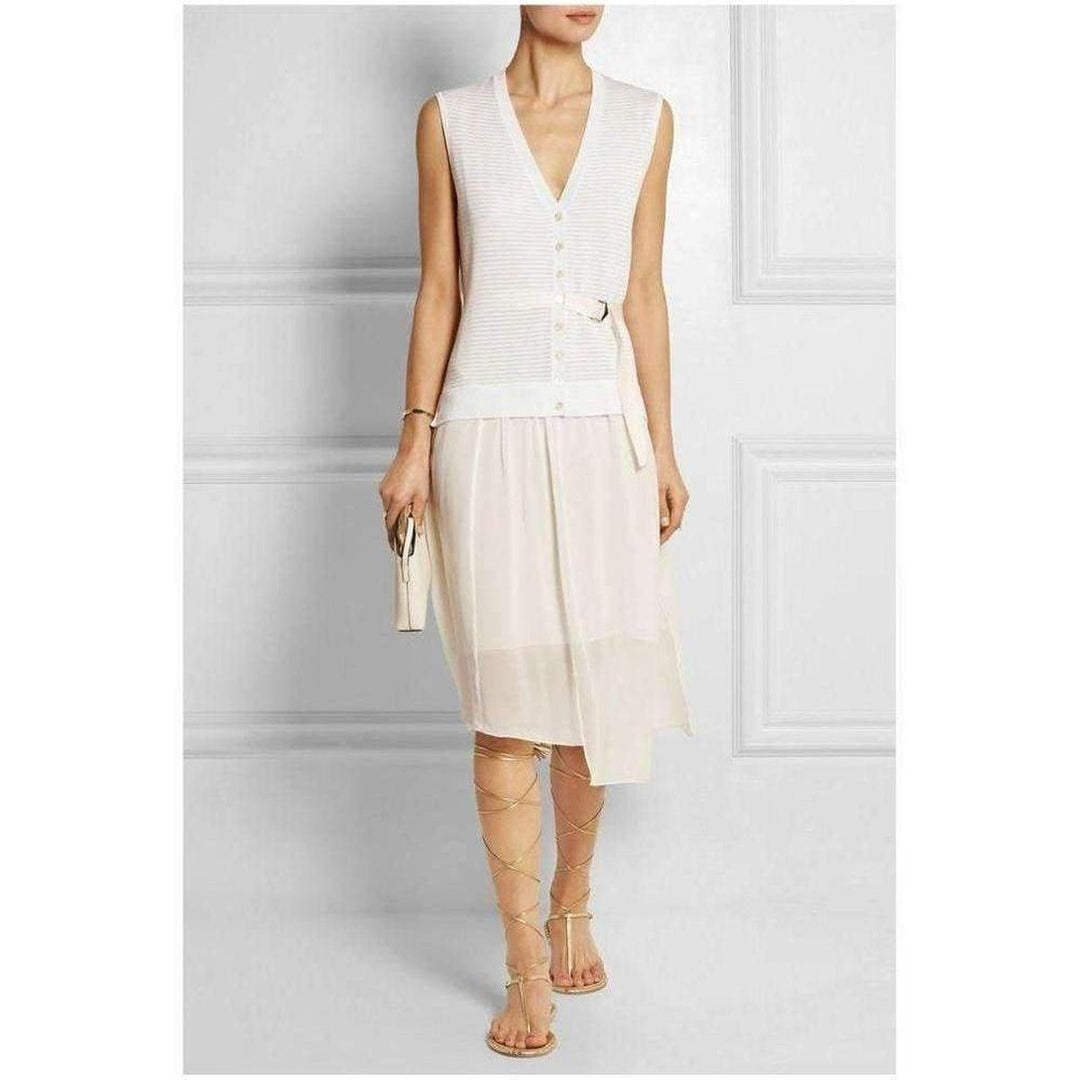 White Wool & Silk Dress