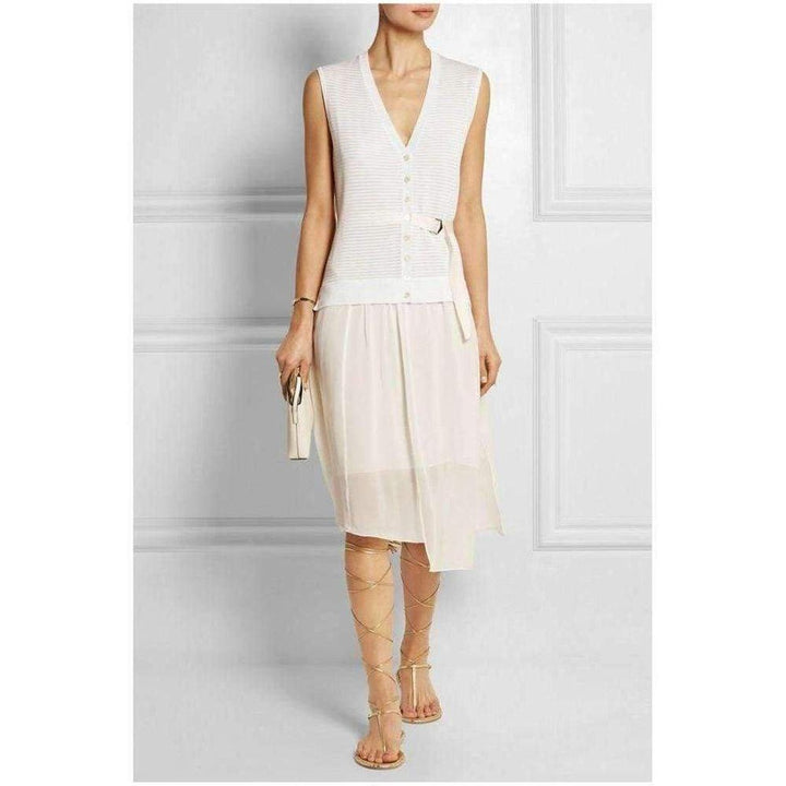 White Wool & Silk Dress