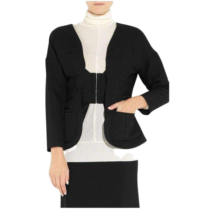 Wool Open Front Blazer Jacket