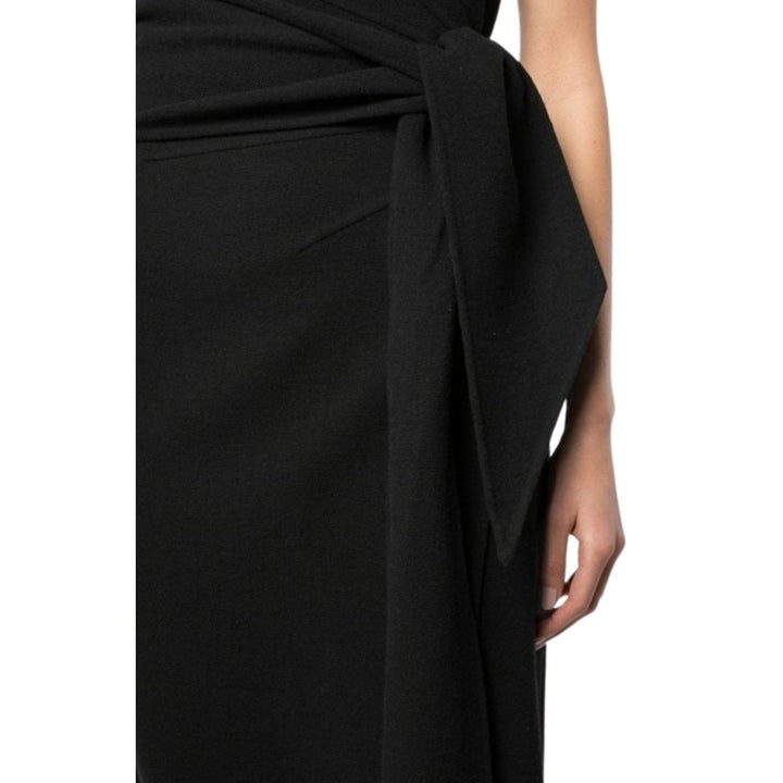 Black Front Slit Cocktail Dress