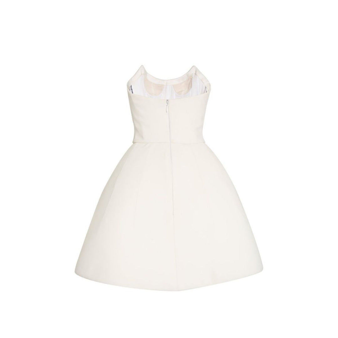 Embellished Crepe De Chine Mini Dress