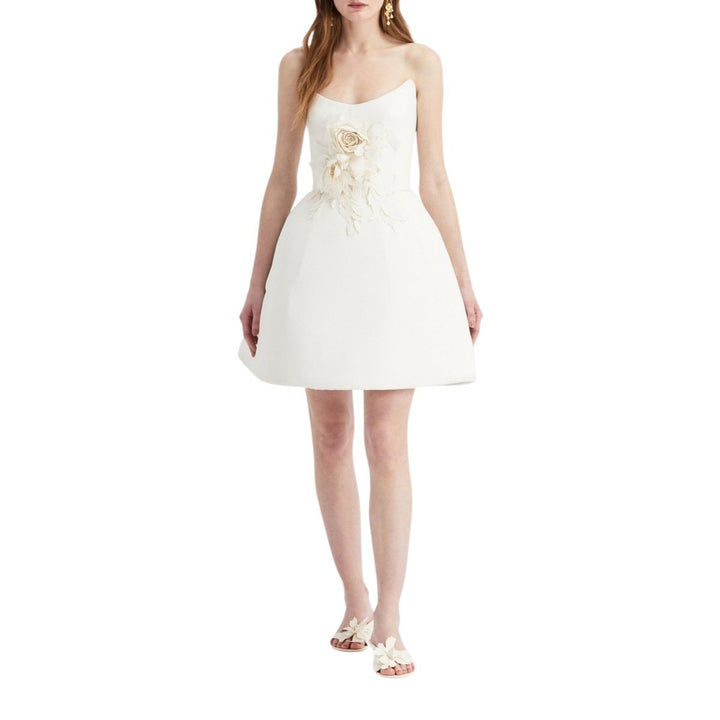 Embellished Crepe De Chine Mini Dress