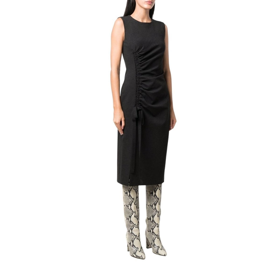 Gathered-detail Shift Dress