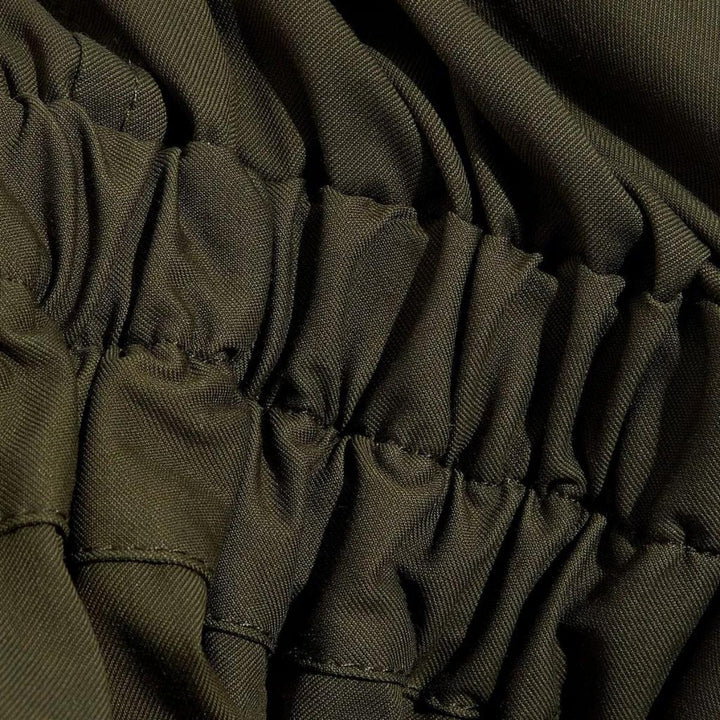 Military Asymmetric Button-Front Jumpsuit