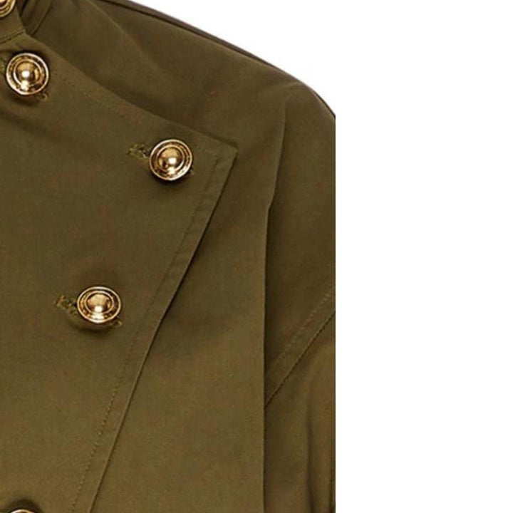 Military Asymmetric Button-Front Jumpsuit