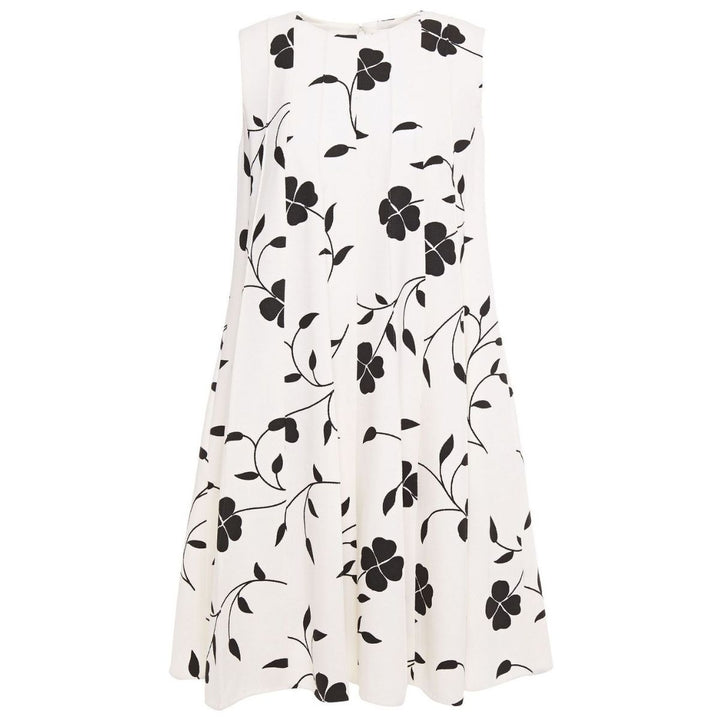 Oscar de la Renta-Pleated Floral-print Grain De Poudre Dress - Runway Catalog