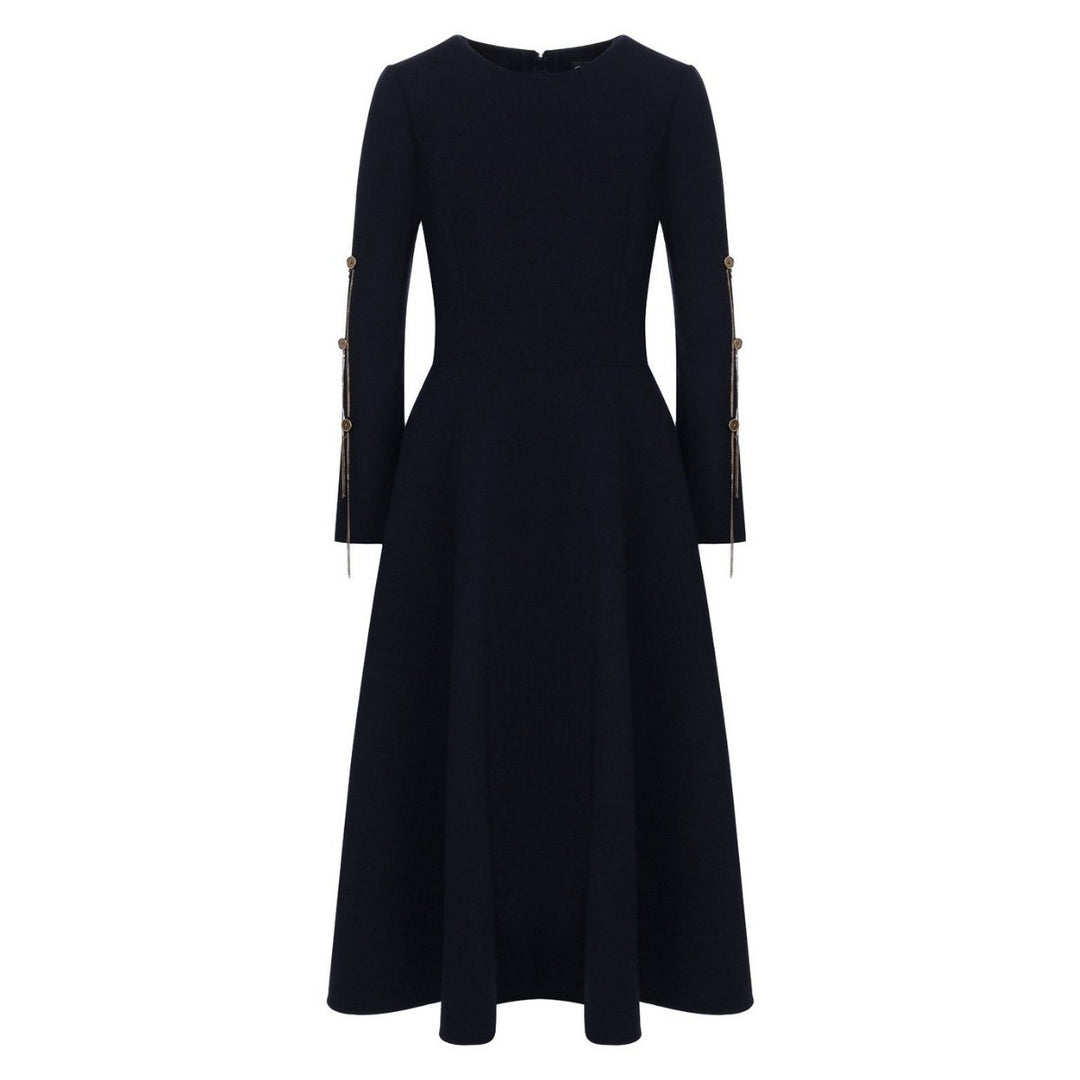 Oscar de la Renta-Wool-blend Midi Dress - Runway Catalog