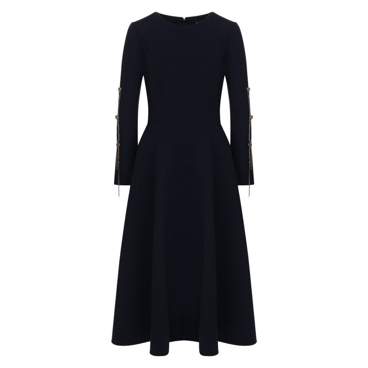 Oscar de la Renta-Wool-blend Midi Dress - Runway Catalog