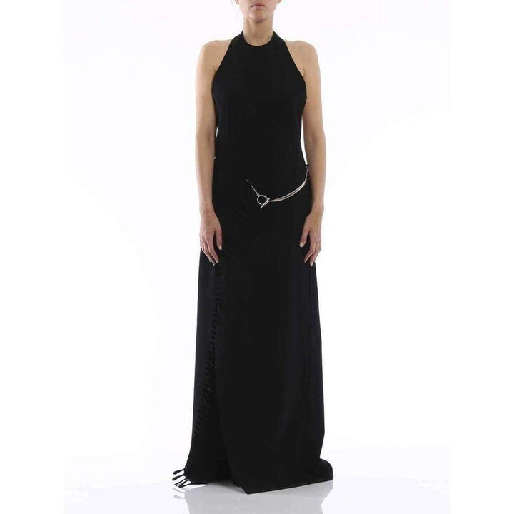 Black Sleeveless Fringed Dress
