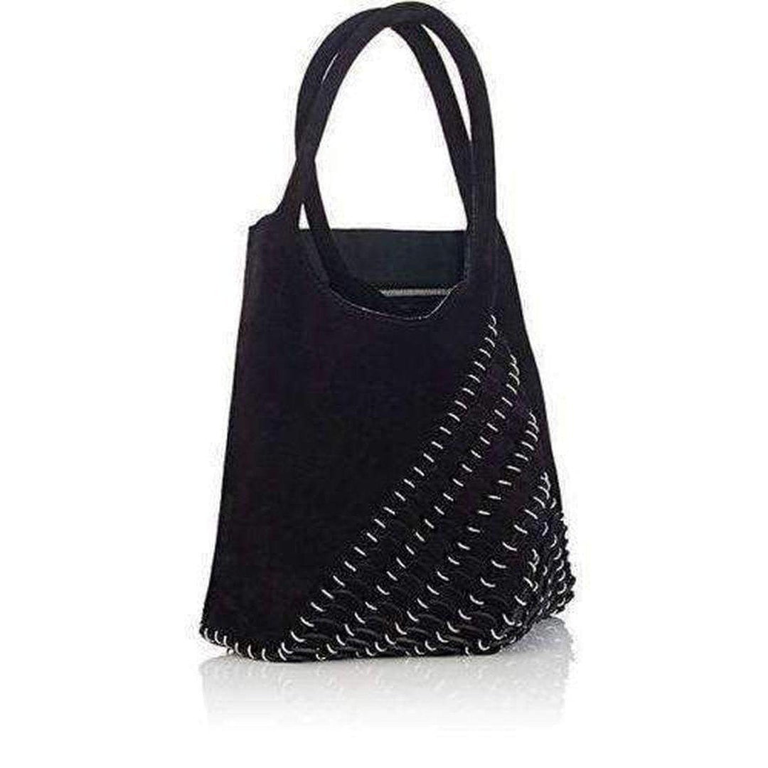 Black Suede Pliage Bucket Bag